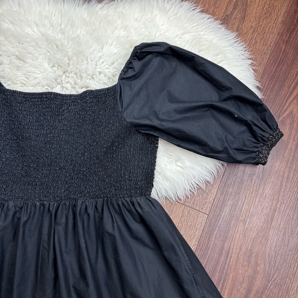 Old Navy Women’s XXL Black Puffy Sleeve Gathered Bust Full Length Flowing Dress - Picture 16 of 16